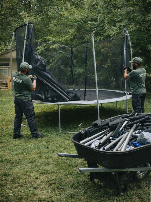Trampoline Removal & Disassembly